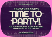 2000s Party Playlist Postcard