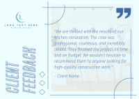 Client Feedback on Construction Postcard