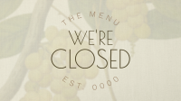 Rustic Closed Restaurant Animation