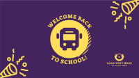 Welcome Back School Bus Facebook Event Cover