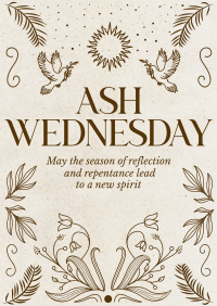 Rustic Ash Wednesday Flyer