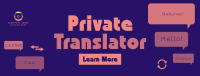 Modern Minimal Translation Service Facebook Cover Image Preview