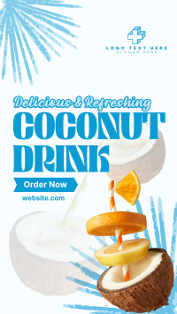 Refreshing Coconut Drink Instagram Reel Image Preview