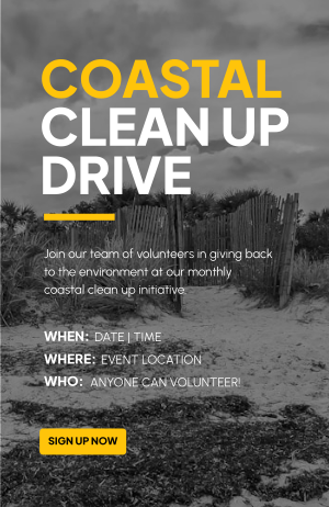 Coastal Clean Up Invitation Image Preview