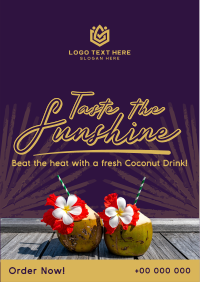 Sunshine Coconut Drink Flyer