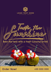 Sunshine Coconut Drink Flyer