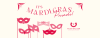 Mardi Gras Masks Facebook Cover Image Preview