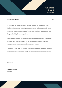 Geometric Minimalist Letterhead Image Preview