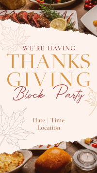 Elegant Thanksgiving Party Instagram Story