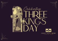 Modern Three Kings Day Postcard