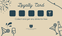 Happy Hour Loyalty Card Business Card Design
