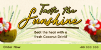 Sunshine Coconut Drink Twitter Post