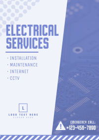 Electrical Services List Poster