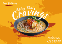 Spicy Thai Cravings Postcard