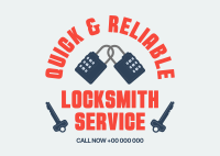 Locksmith Badge Postcard Design