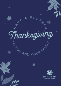 Thanksgiving Leaves Poster