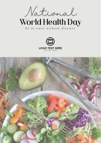 Minimalist World Health Day Greeting Poster