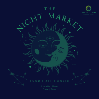 Sun & Moon Market Instagram Post Design