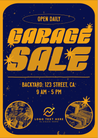 Retro Quirky Yard Sale Flyer