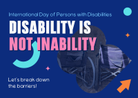 Disability Awareness Postcard