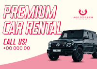 Premium Car Rental Postcard Design