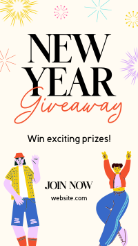 New Year's Giveaway Instagram Reel Image Preview