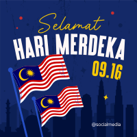 Hari Merdeka Malaysia Linkedin Post Design