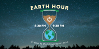 Earth Hour Glass Twitter Post