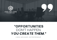 Business Opportunities Quote Postcard