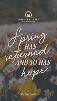 Spring Hope Quote Instagram Reel Image Preview