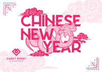 Oriental Chinese New Year Postcard
