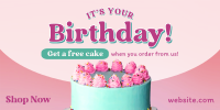 Birthday Cake Promo Twitter Post