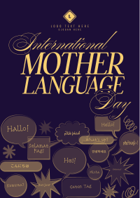 Modern Nostalgia International Mother Language Day Poster