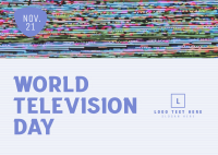 Static TV Day Postcard Design