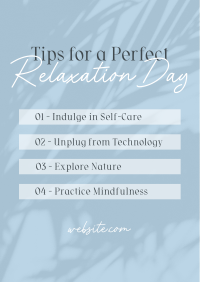 Tips for Relaxation Flyer