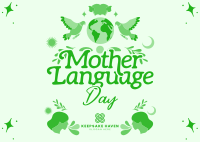 Rustic International Mother Language Day Postcard Image Preview