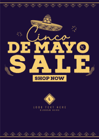 Party with Sombrero Sale Poster Design