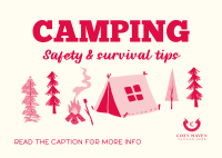 Cozy Campsite Postcard Image Preview