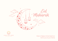 Magical Moon Eid Mubarak Postcard