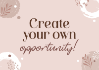 Your Own Opportunity Postcard Design