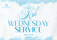 Ash Wednesday Simple Reminder Postcard Design