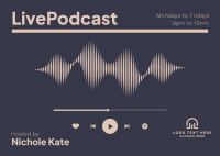 Podcast Waveform Postcard