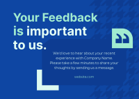 Corporate Customer Reviews Postcard