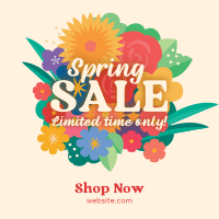 Spring Sale bouquet Instagram Post Design