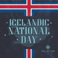 Sparkly Icelandic National Day Instagram Post