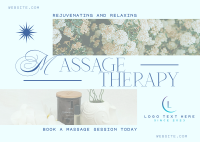 Sophisticated Massage Therapy Postcard
