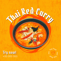 Thai Red Curry Instagram Post Design