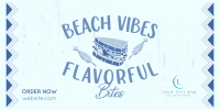 Flavorful Bites at the Beach Twitter Post