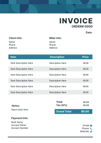 Generic Business Brand Identity Invoice Image Preview