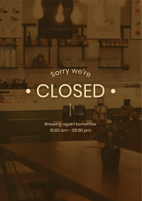 Coffee Shop Closed Flyer